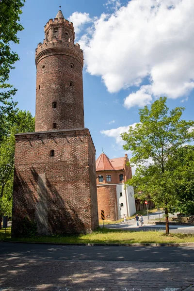 Stargard Zachodniopomorskie Polen Juli 2020 Verteidigungsmauern Einer Kleinstadt Ziegelbau Mitteleuropa — Stockfoto