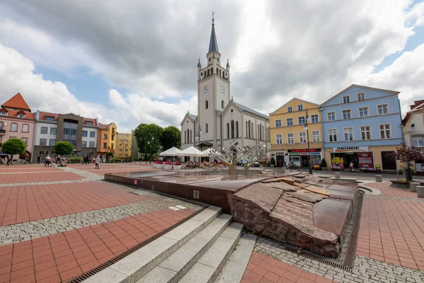 Bytow Pomorskie Polsko Červenec 2020 Starý Most Postavený Kamení Cihel — Stock fotografie