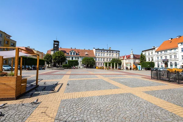 Bialogard Zachodniopomorskie Polsko Srpen 2020 Malý Městský Trh Střední Evropě — Stock fotografie