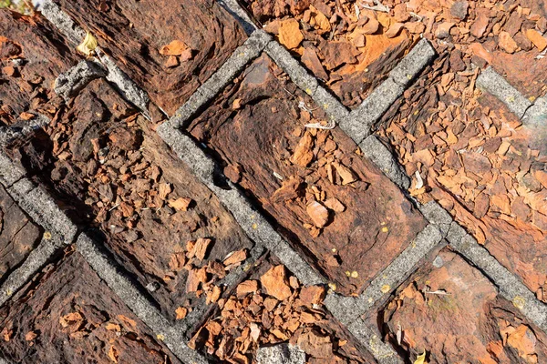 Broken Brick Building Wall Elevation Damaged Frost Summer Season — Stock Photo, Image