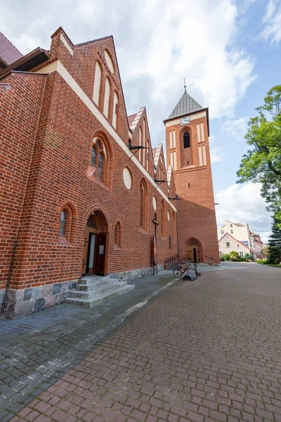 Czersk Pomorskie Polska Września 2020 Kościół Katolicki Centrum Małego Miasteczka — Zdjęcie stockowe