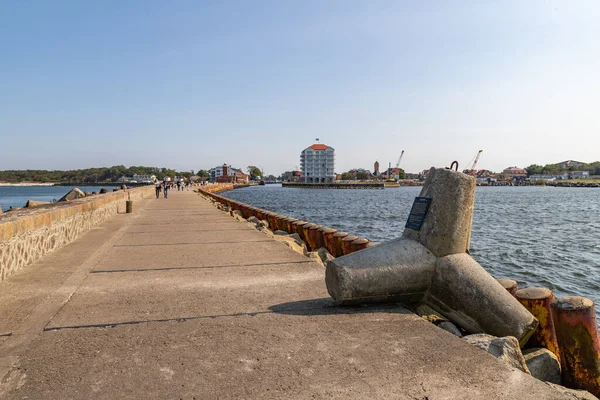 Darłowko Zachodniopomorskie Polska Września 2020 Port Rybacki Małym Miasteczku Port — Zdjęcie stockowe