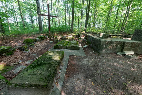 Warcino Pommern Polen September 2020 Ruinen Des Bismarck Mausoleums Einem — Stockfoto