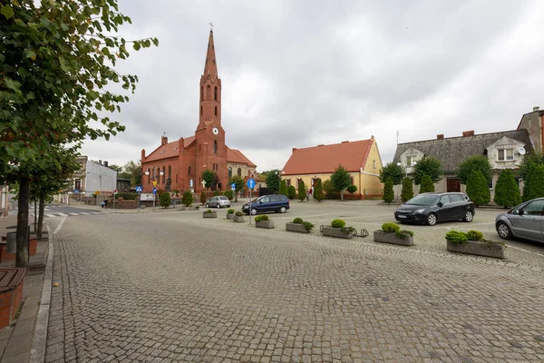 Wyrzysk Wielkopolskie Polen Oktober 2020 Salutorget Och Gamla Hyreshus Liten — Stockfoto