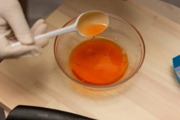 Soap making. Making handmade soaps.