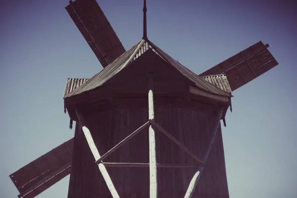 Windmill Arkaim Nature Reserve Russia Old Vintage Windmill Field — Stock Photo, Image