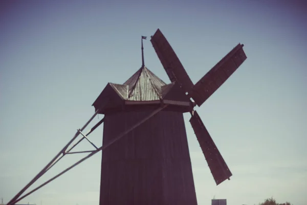 Windmill Arkaim Nature Reserve Russia Old Vintage Windmill Field — Stock Photo, Image