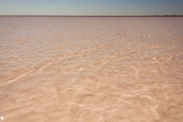 Primer Plano Del Agua Del Lago Rosa Salado Bursol Territorio — Foto de Stock