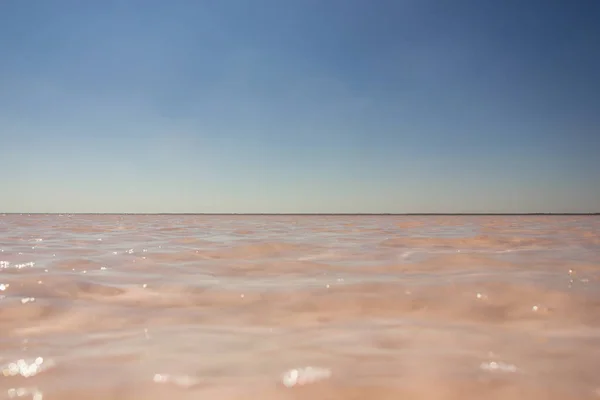 Primer Plano Del Agua Del Lago Rosa Salado Bursol Territorio — Foto de Stock