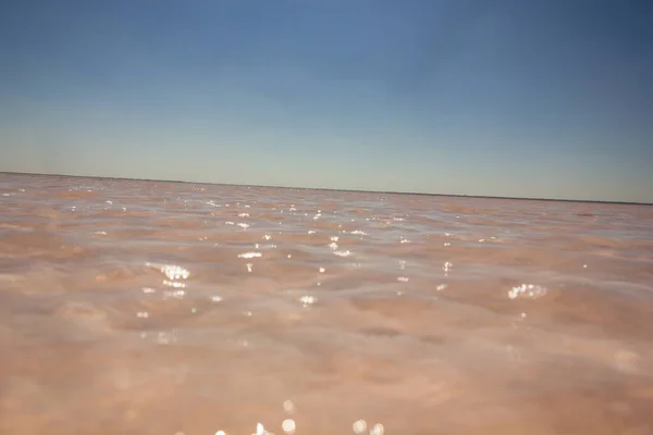 Primer Plano Del Agua Del Lago Rosa Salado Bursol Territorio — Foto de Stock