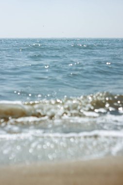 Bolşoy Yarovoe tuz gölünün (Altai Bölgesi) kumsalına ve suyuna yakın çekim).