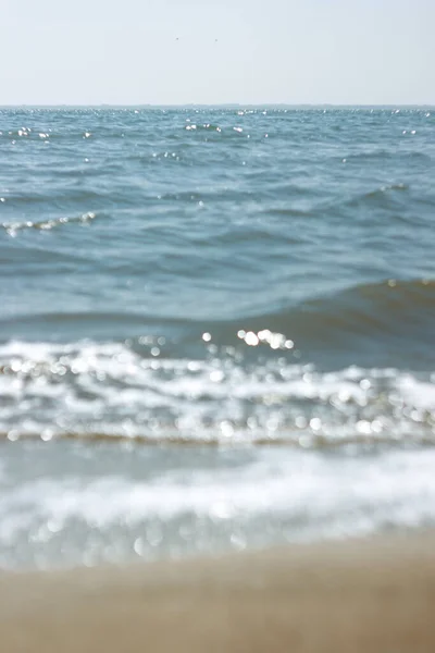 Крупный План Песка Пляже Воды Большого Ярового Соленого Озера Алтайский — стоковое фото