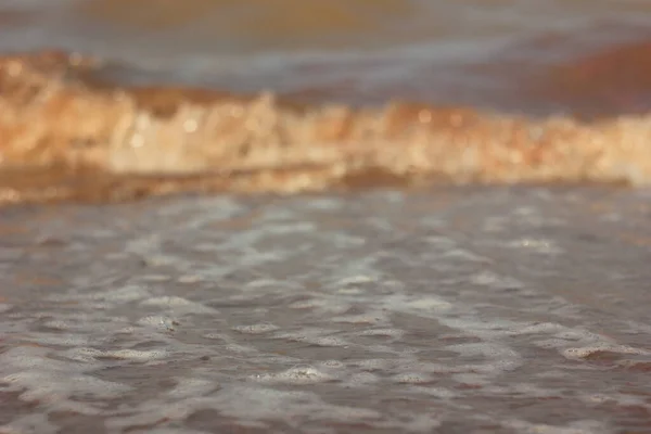 Detailní Záběr Písku Pláži Voda Solném Jezeře Bolshoye Yarovoe Altai — Stock fotografie