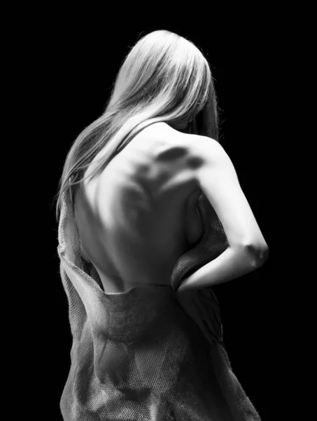Όμορφη νεαρή λεπτή busty και πόδια γυμνή ξανθιά κορίτσι μοντέλο, SE — Φωτογραφία Αρχείου