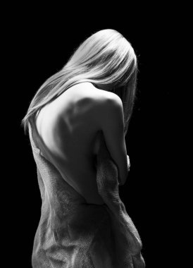 Güzel genç ince busty ve bacaklı çıplak sarışın model kız, se