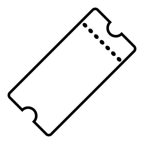 Ticket Vektor Symbol Schwarze Illustration Isoliert Auf Weißem Hintergrund Für — Stockvektor