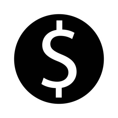 dolar işareti simgesi hisse senedi vektör çizim