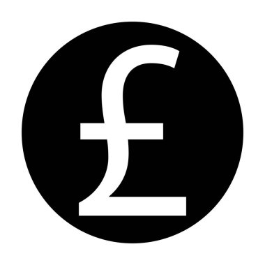 Sterlin işareti simgesi hisse senedi vektör çizim