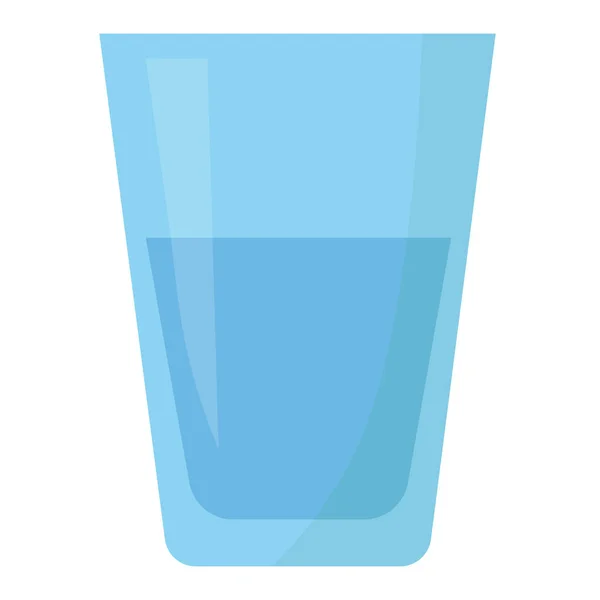 Vidrio Diseño Plano Agua Aislado Sobre Fondo Blanco — Vector de stock