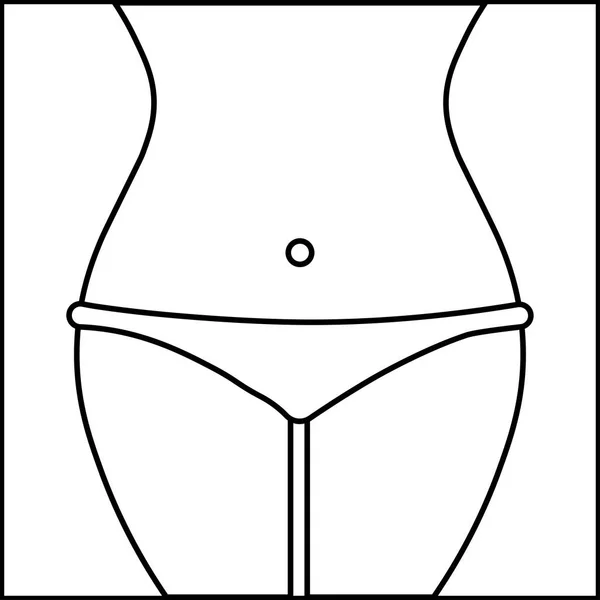 Corpo Mulher Figura Ícone Imagem Vetorial Você Pode Ser Usado — Vetor de Stock