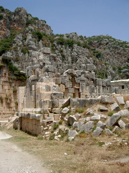 Ruins of an ancient ruined city and necropolis in Turkey