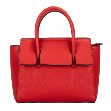 Beyaz izole kırmızı kadın çanta