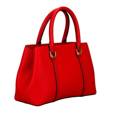 Beyaz izole kırmızı kadın çanta