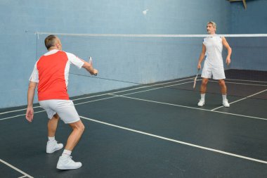 two badminton players and badminton clipart