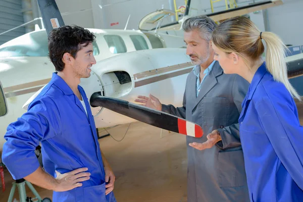 Aprendiz e professor e aviónica — Fotografia de Stock