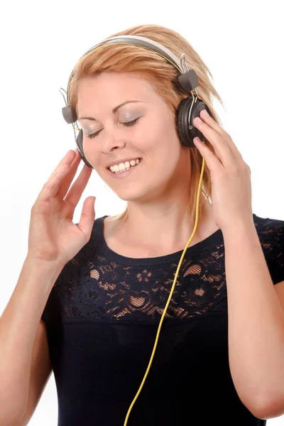 Woman Listening Music — Stock Photo, Image