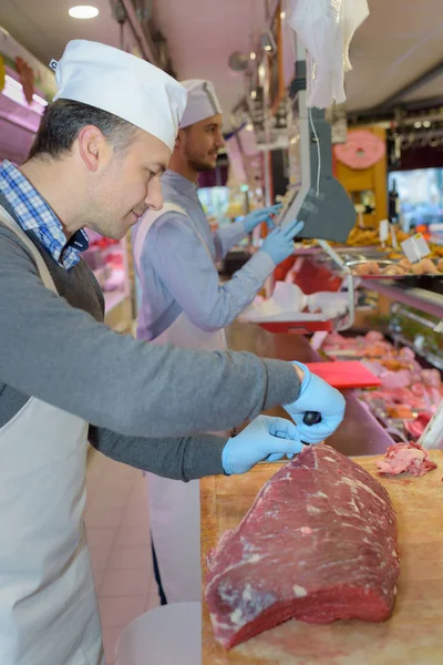 Cortar Carne Trabajar — Foto de Stock