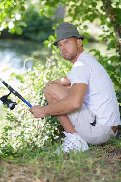 Sad Fisherman Fisherman — Stock Photo, Image