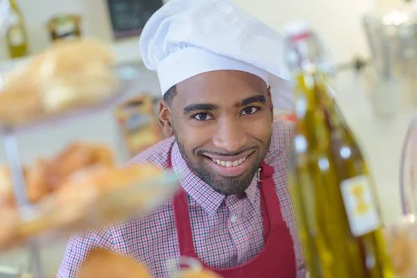 Chef Kok Poseren Voor Foto — Stockfoto