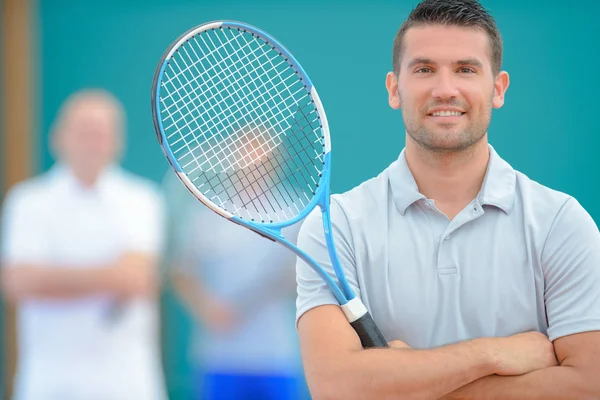 Jugador Tenis Posando Solteros — Foto de Stock