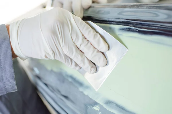 Wiping Car Body Application — Stock Photo, Image