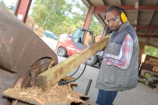 Smoothing Lumber Wood — Stock Photo, Image