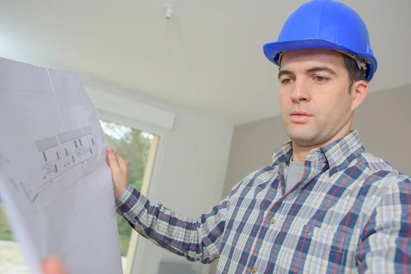 The blueprint design and work — Stock Photo, Image