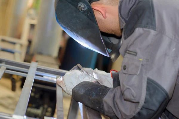 Welder and man  male — Stock Photo, Image