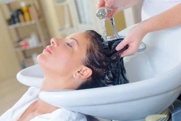 woman in salon and attractive