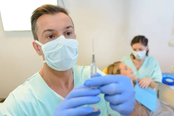 Local anesthesia in the gums — Stock Photo, Image