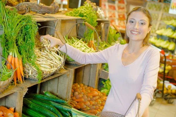 Клієнт Greengrocer — стокове фото