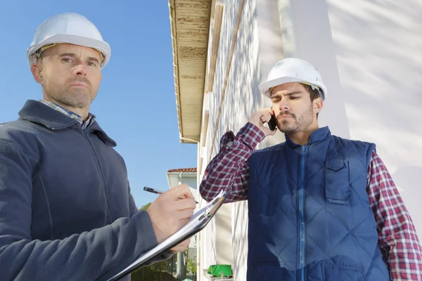 Byggledare Och Foreman — Stockfoto