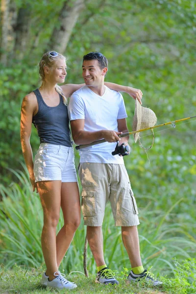 Casal Sênior Pesca Casal — Fotografia de Stock