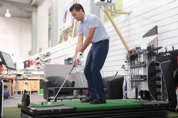 Jogar Golfe Escritório — Fotografia de Stock