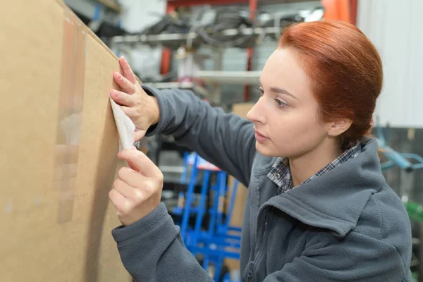 Trabalhador Fábrica Fábrica Papel — Fotografia de Stock