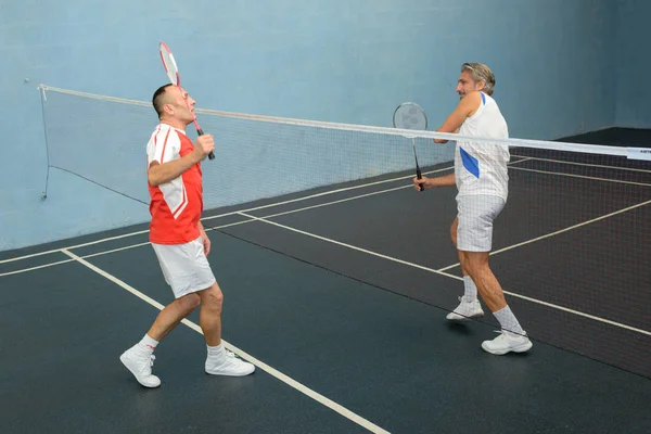 Energieke Badminton Spelers — Stockfoto