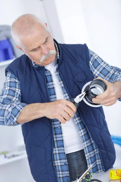 Porträtt Senior Hantverkare — Stockfoto