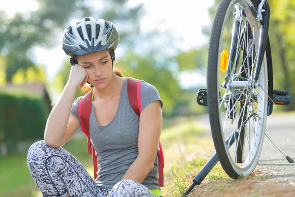 Sad Young Woman Outdoors — Stock Photo, Image