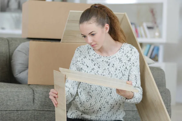 Industriële Meubels Monteren Assembleren — Stockfoto