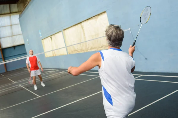 Istirahat Eğlence Badminton Oynarken — Stok fotoğraf